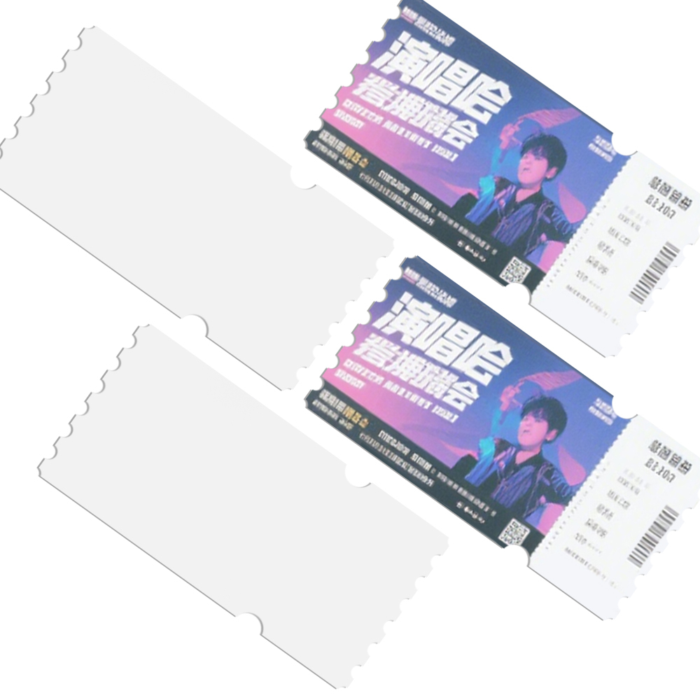 Wholesale Sublimation Blank PET Ticket - Double Sided Heat Transfer Music Event Card for DIY Concert & Party Projects