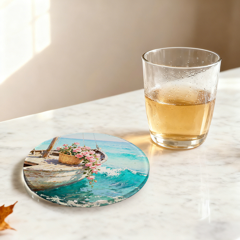 Wholesale Custom Sublimation Blank Acrylic Coaster - Single-Sided Clear DIY Drink Pad Coasters for Home Bar & Party Supplies