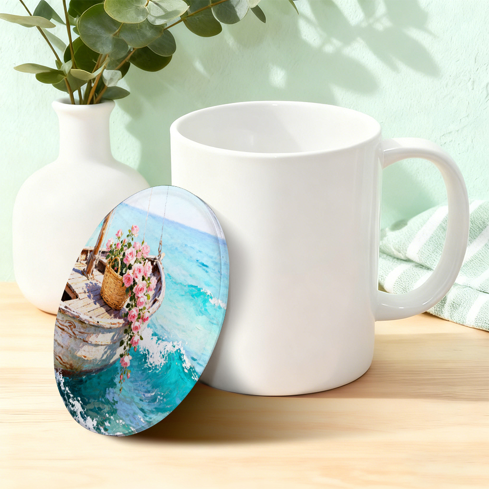 Wholesale Custom Sublimation Blank Acrylic Coaster - Single-Sided Clear DIY Drink Pad Coasters for Home Bar & Party Supplies