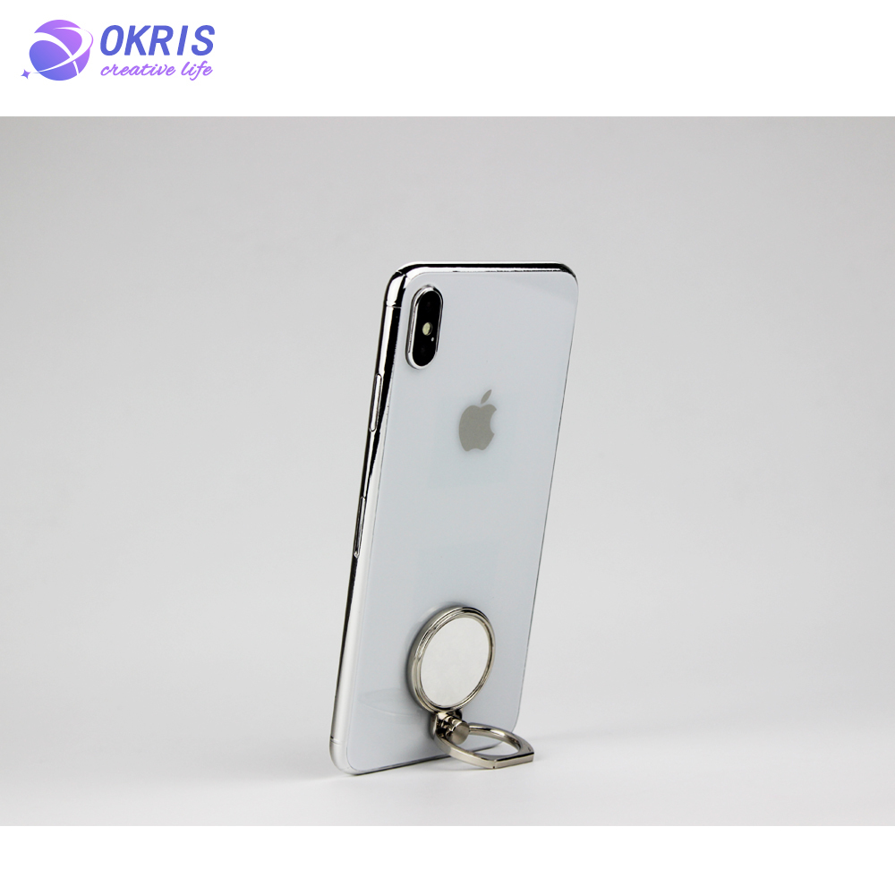 Wholesale Blank Metal Sublimation Phone Stand, Round Shape Holder with Adhesive Sticker Universal for All Mobile Phones