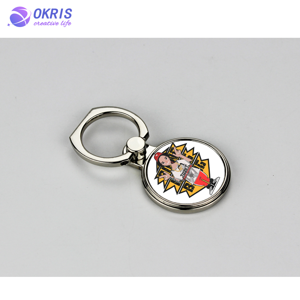 Wholesale Blank Metal Sublimation Phone Stand, Round Shape Holder with Adhesive Sticker Universal for All Mobile Phones