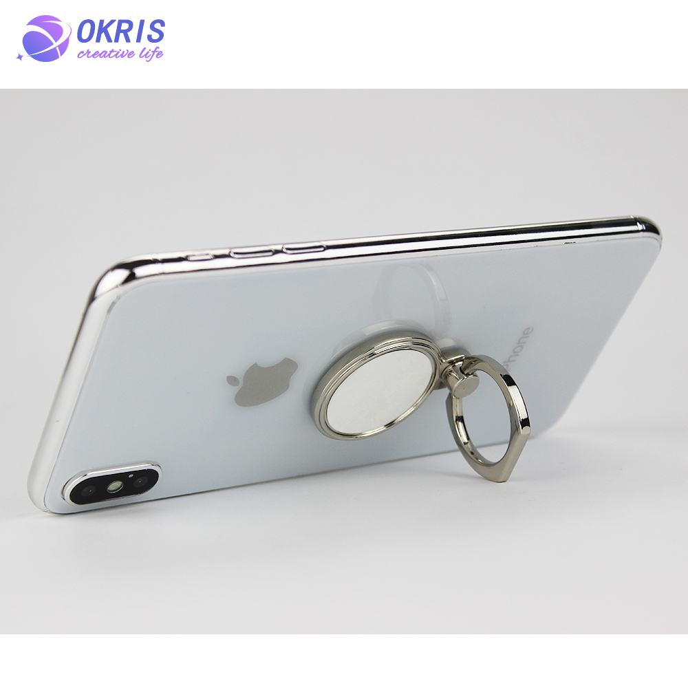 Wholesale Blank Metal Sublimation Phone Stand, Round Shape Holder with Adhesive Sticker Universal for All Mobile Phones