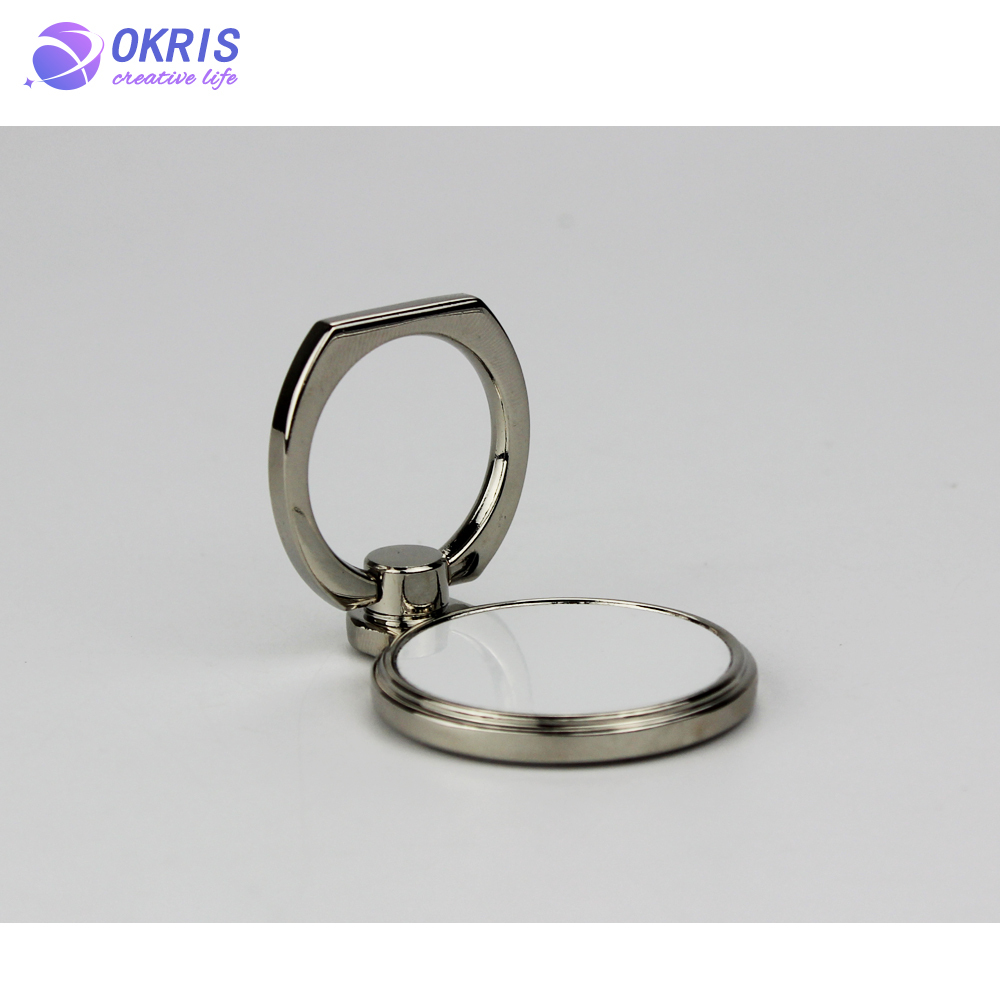 Wholesale Blank Metal Sublimation Phone Stand, Round Shape Holder with Adhesive Sticker Universal for All Mobile Phones