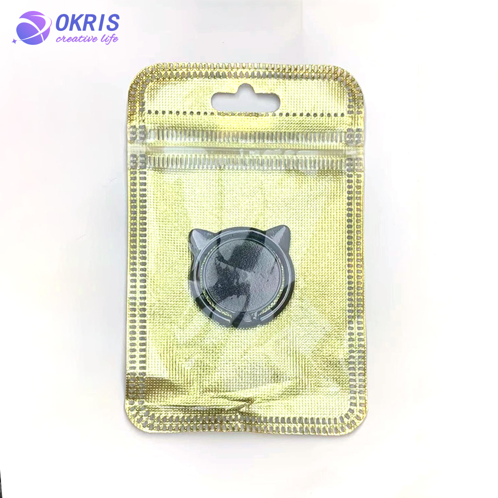 Wholesale Sublimation Blank Metal Phone Ring Holder Universal Cat's Head Shape Kickstand Grip for DIY Custom Heat Transfer Printing