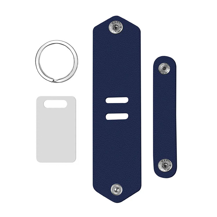 blank sublimation leather case photo frame keychain diy laser leather cover inside photo keyring with four colors