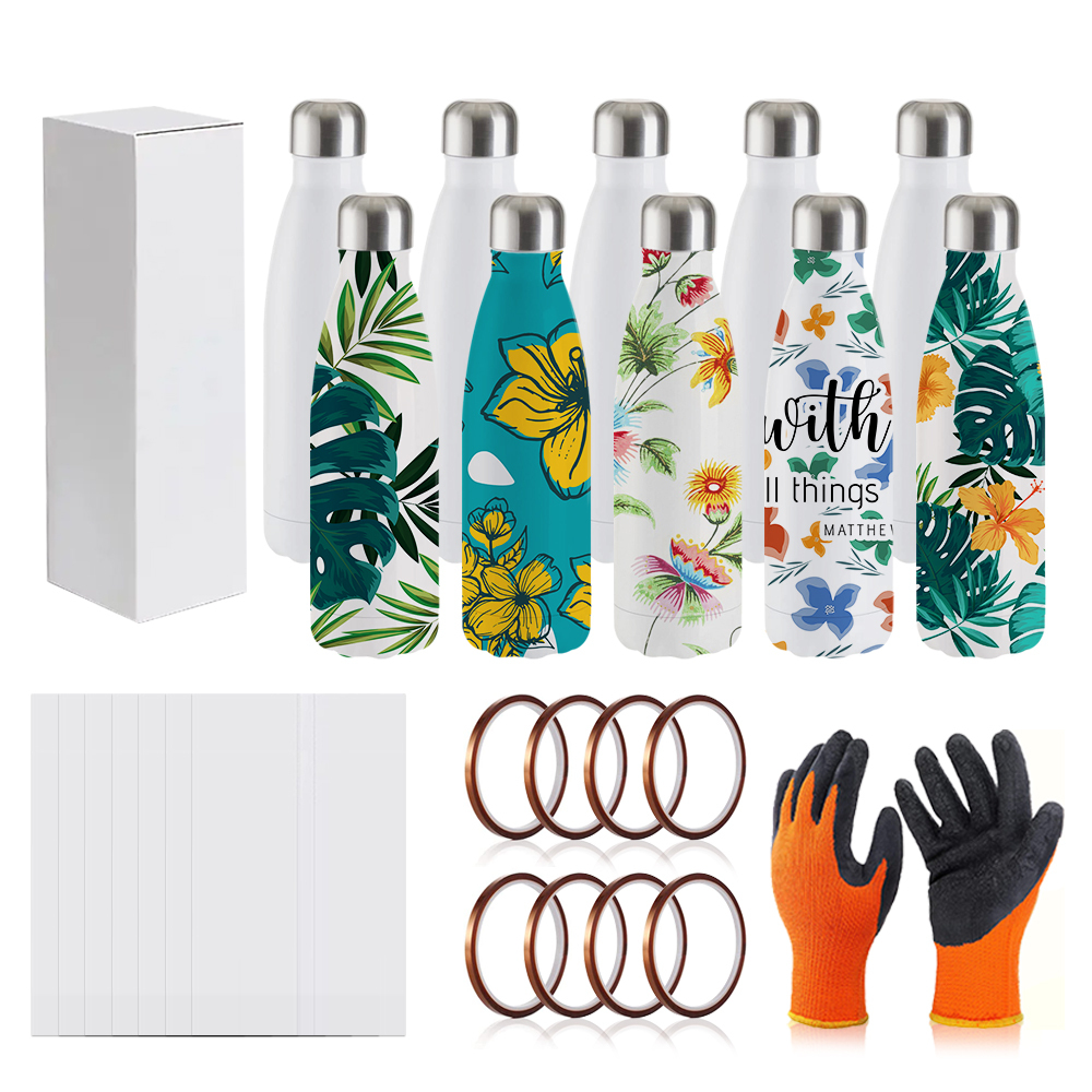 Custom Sublimation Blank Stainless Steel Coke Watter Bottle 500ml White Coke Thermos Bottle