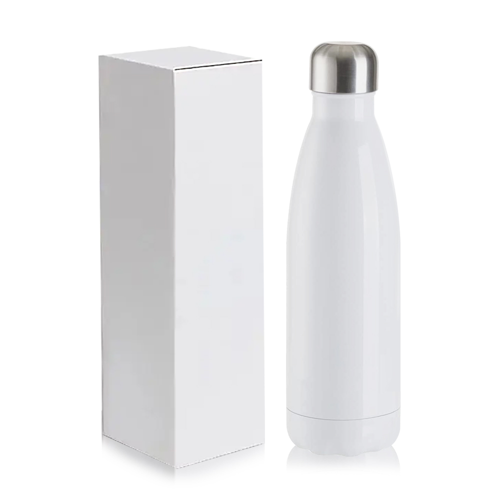 Custom Sublimation Blank Stainless Steel Coke Watter Bottle 500ml White Coke Thermos Bottle