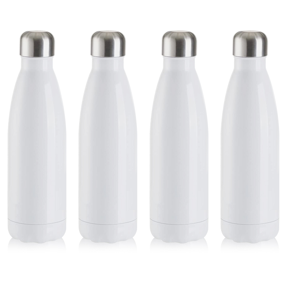 Custom Sublimation Blank Stainless Steel Coke Watter Bottle 500ml White Coke Thermos Bottle
