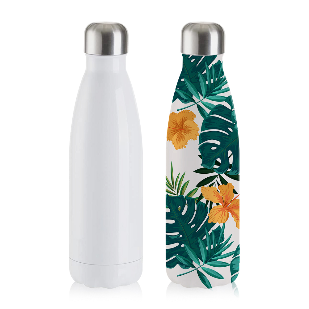 Custom Sublimation Blank Stainless Steel Coke Watter Bottle 500ml White Coke Thermos Bottle