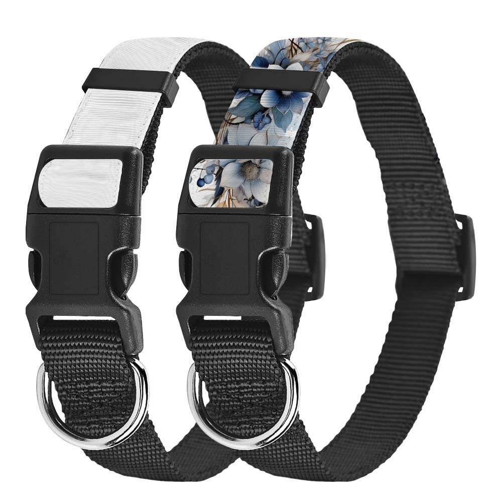 DIY Custom Sublimation Dog Collar Personalized Nylon Pet Collars with S M L Size Blank Sublimation Collar for Pet Gifts Personalized Pet Accessory