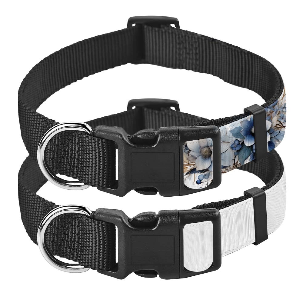 DIY Custom Sublimation Dog Collar Personalized Nylon Pet Collars with S M L Size Blank Sublimation Collar for Pet Gifts Personalized Pet Accessory