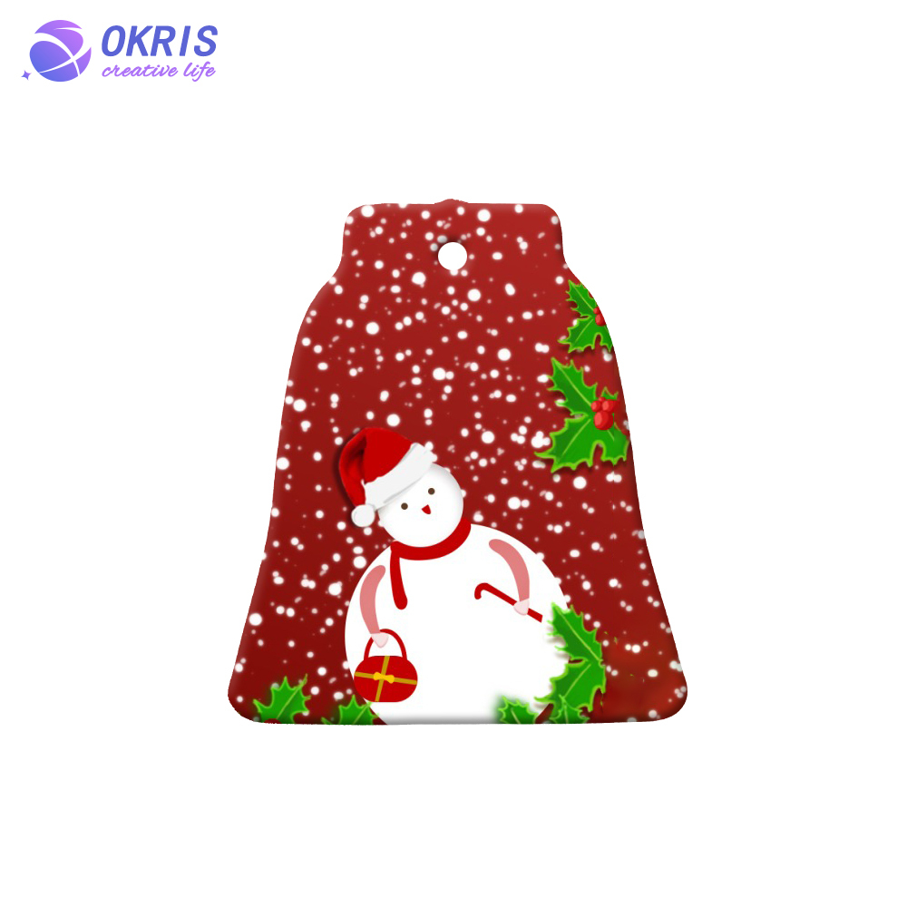DIY Sublimation Christmas Polymer Ornament Double Sided Printing Xmas Pendant Personalized Holiday Decoration Sublimation Christmas Tree Ornament