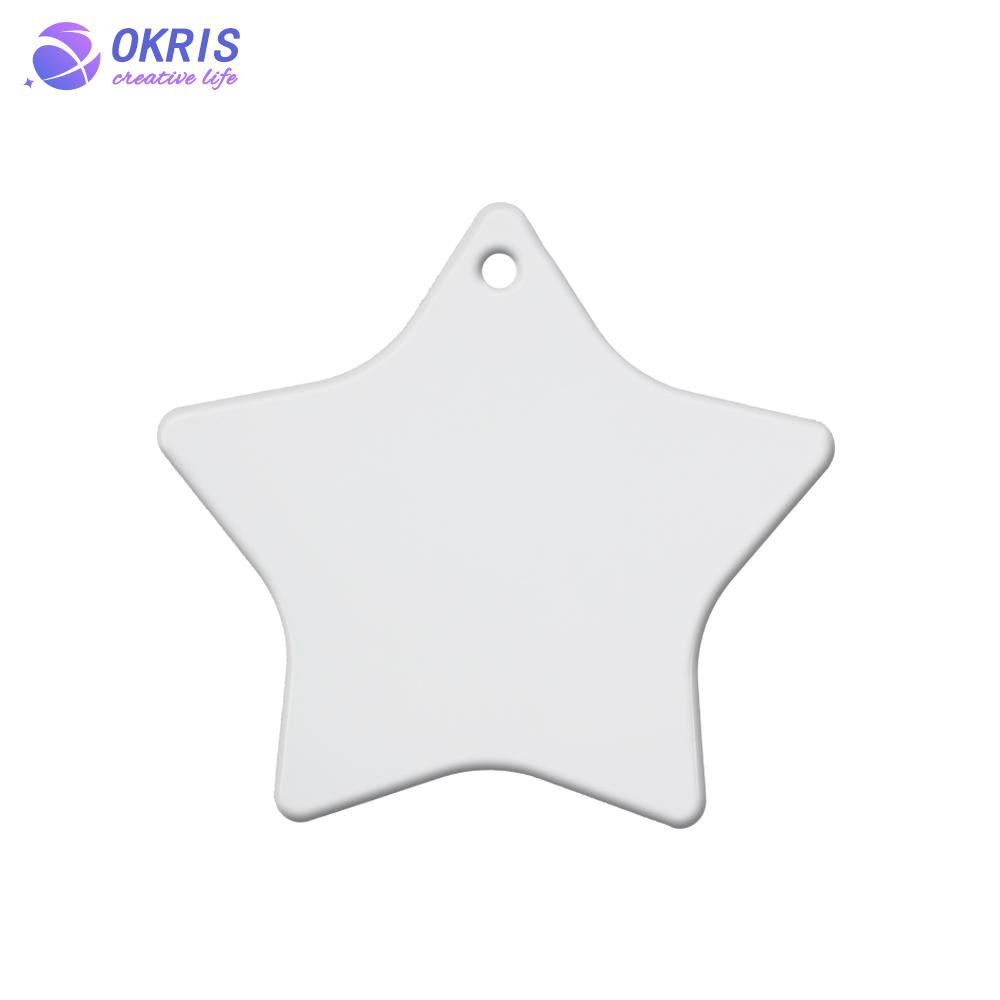 DIY Sublimation Christmas Polymer Ornament Double Sided Printing Xmas Pendant Personalized Holiday Decoration Sublimation Christmas Tree Ornament