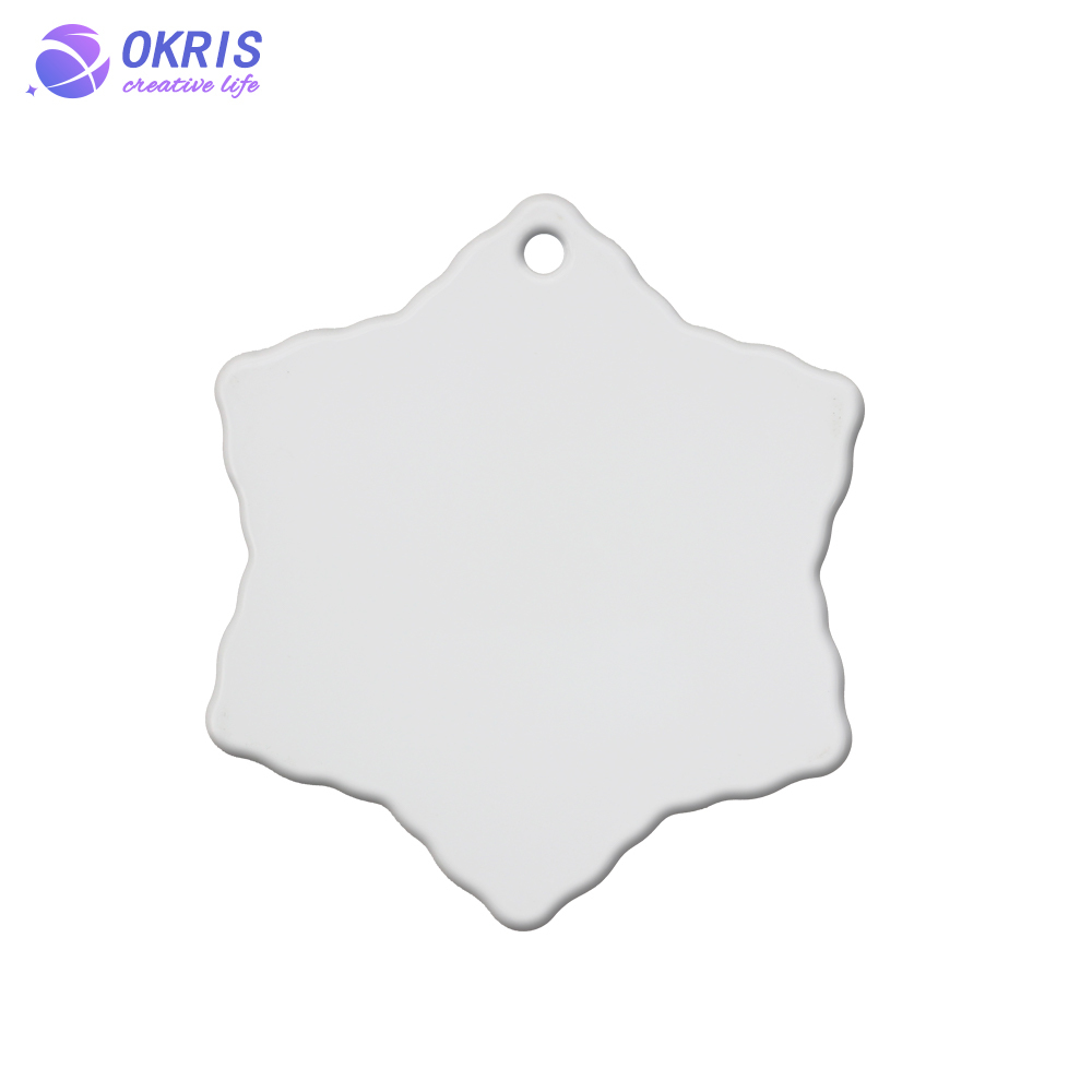 DIY Sublimation Christmas Polymer Ornament Double Sided Printing Xmas Pendant Personalized Holiday Decoration Sublimation Christmas Tree Ornament