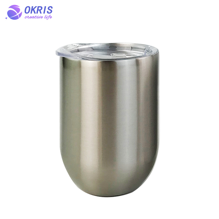Custom 12oz Egg Mug Sublimation Bottle with Lid DIY Custom Photo Printing Coffee Cup Stainless Steel Sublimation Ready Travel Mug Personalized