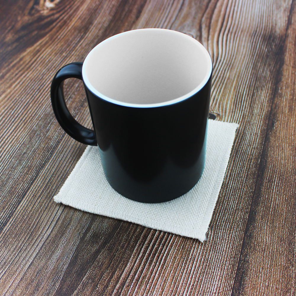 DIY Blank Sublimation Coaster Customizable Cotton Linen Drinking Pads for Party Supplies & Home Decor