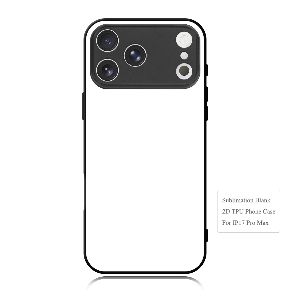For iPhone 17 Pro Max Series Sublimation 2DTPU Case  - Custom DIY Phone Cover with Smooth Side & Fine Hole