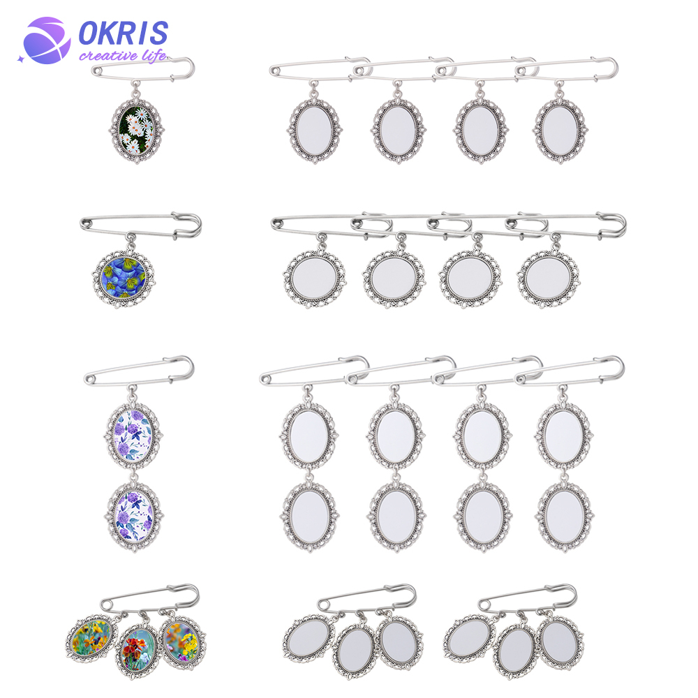 DIY Sublimation Metal Pin for Women Girls Decoration Various Styles Pin Badge Ornament for Graduation Custom Sublimation Brooch