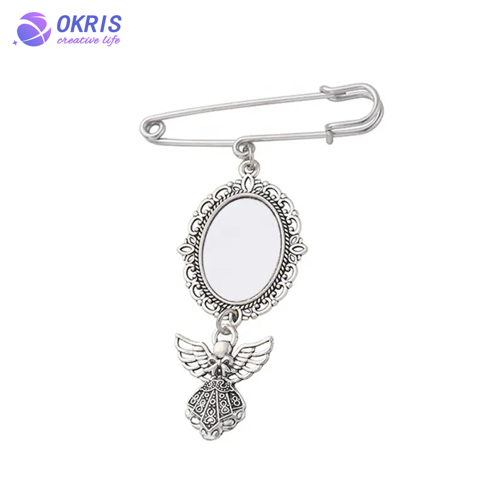 DIY Sublimation Metal Pin for Women Girls Decoration Various Styles Pin Badge Ornament for Graduation Custom Sublimation Brooch
