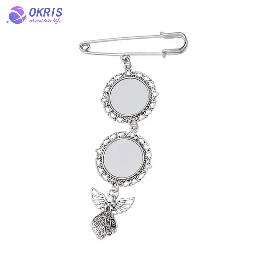 DIY Sublimation Metal Pin for Women Girls Decoration Various Styles Pin Badge Ornament for Graduation Custom Sublimation Brooch