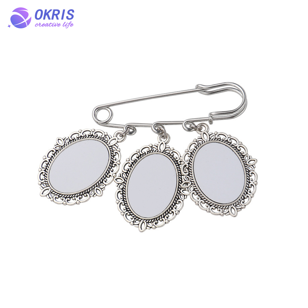 DIY Sublimation Metal Pin for Women Girls Decoration Various Styles Pin Badge Ornament for Graduation Custom Sublimation Brooch