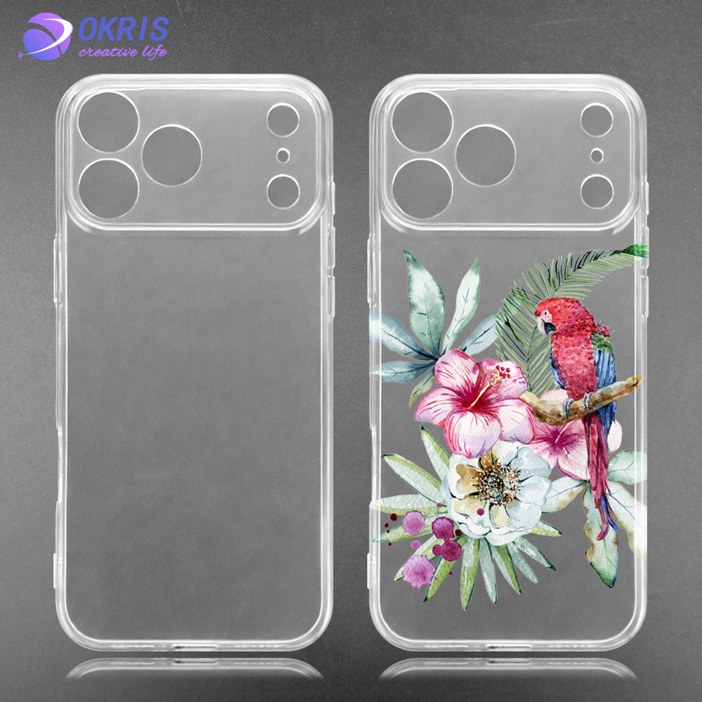 Premium Black&Transparent UV Phone Case  Compatible with iPhone Series with Camera Protection & Shockproof Design