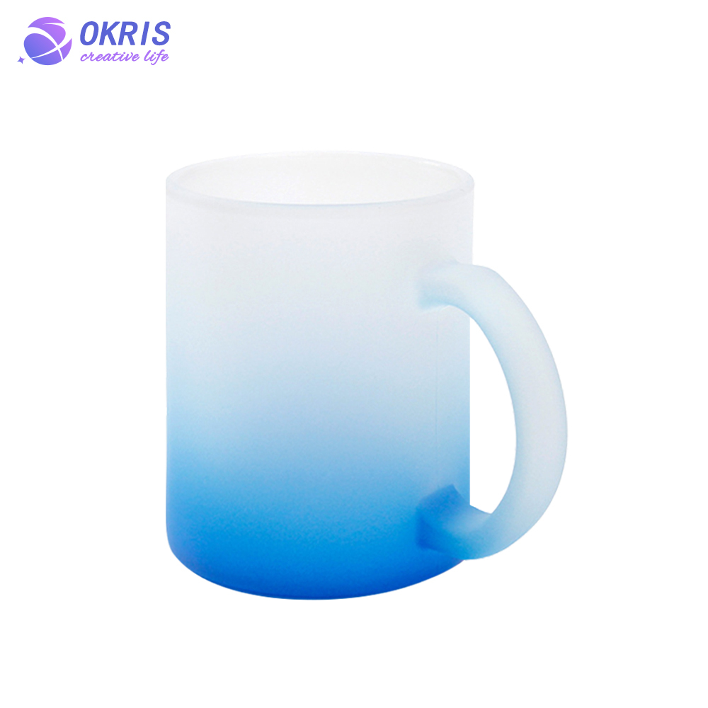 Sublimation Blank 11oz Color Glass Mug Frosted Glass Mug