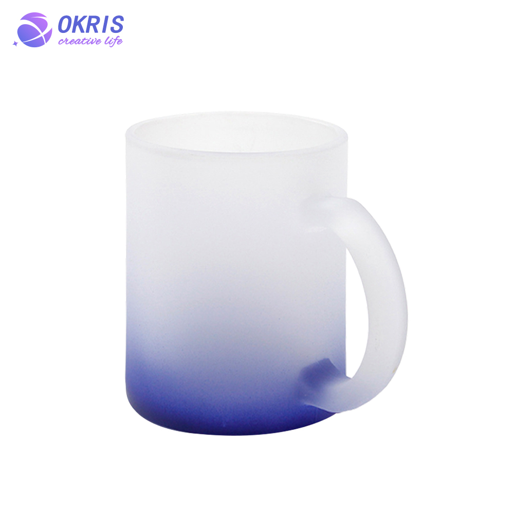 Sublimation Blank 11oz Color Glass Mug Frosted Glass Mug