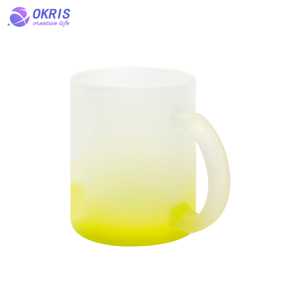 Sublimation Blank 11oz Color Glass Mug Frosted Glass Mug