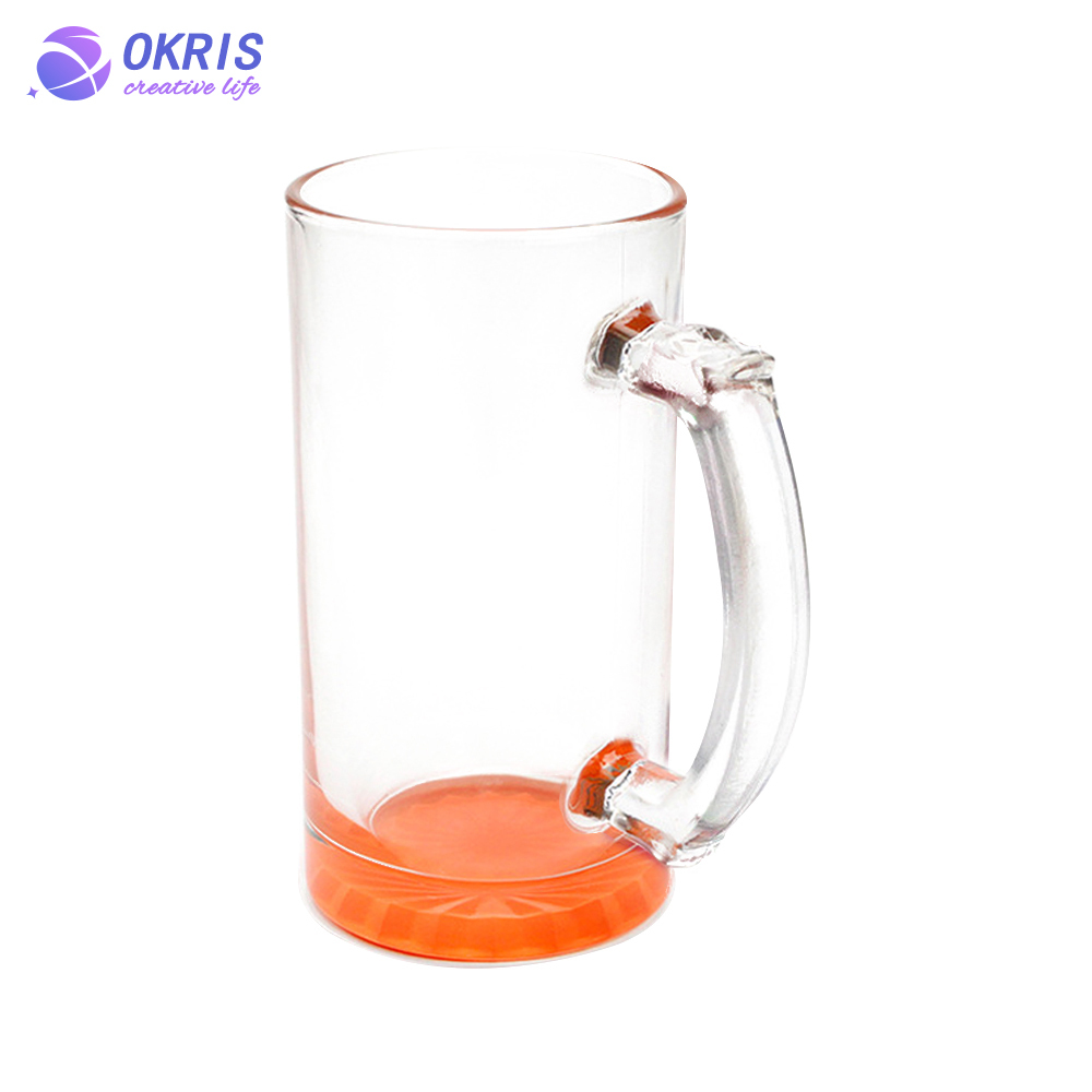 Personality Design Sublimation Blank 16oz Beer Frosted Clear Glass Beer Mug