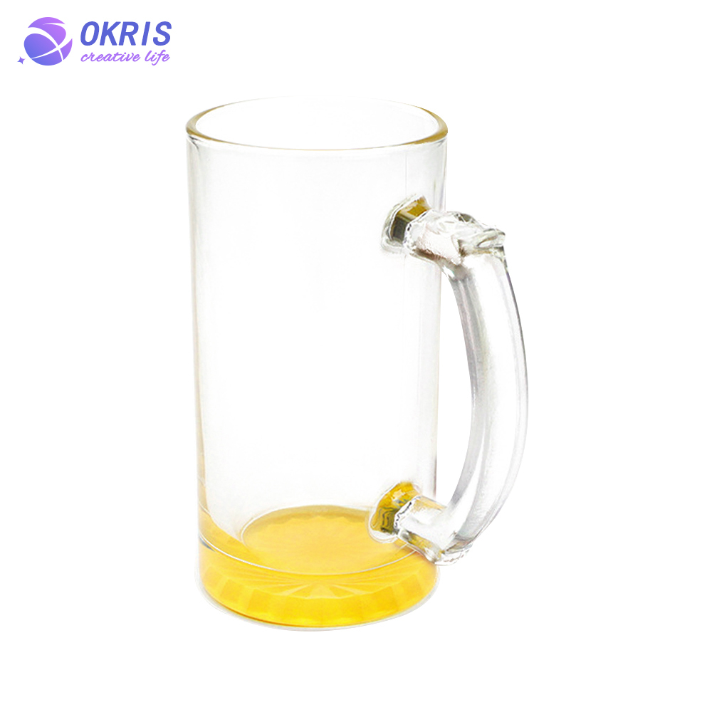 Personality Design Sublimation Blank 16oz Beer Frosted Clear Glass Beer Mug