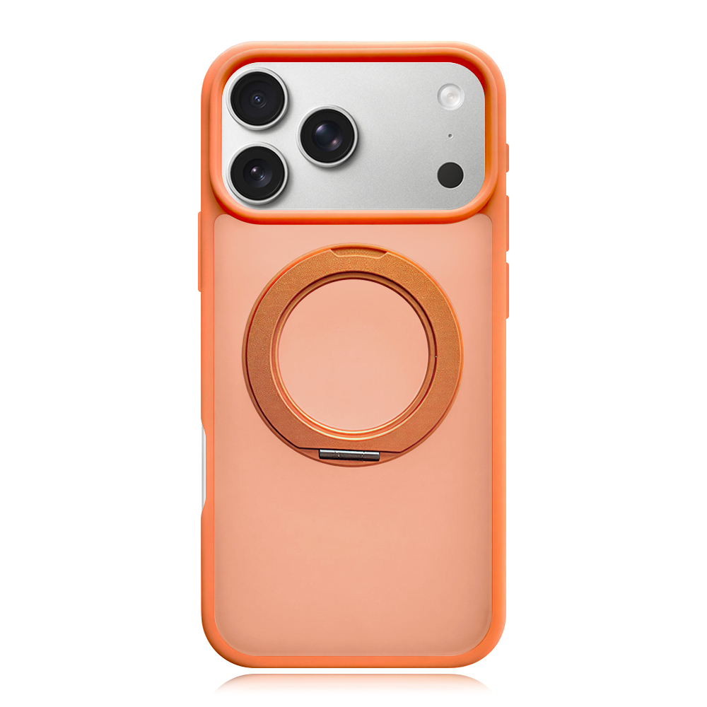 For iPhone 17 Pro Max Full Protection Case with 360 Rotating Stand Magnetic Phone Cover 8 Colors Durable Metal Frame Protective Case