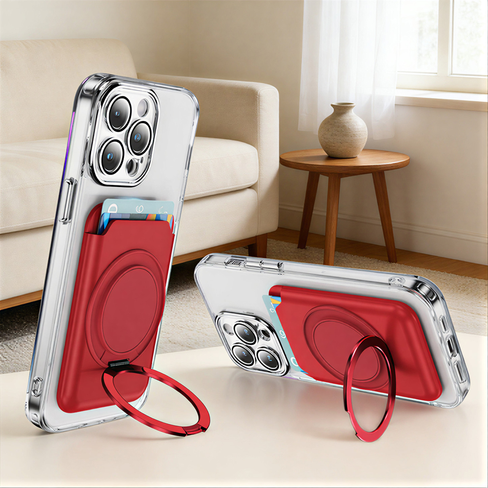 360 Degree Rotating Phone Card Wallet & Phone Stand Design 6 Color Avaliable Multi-Function Phone Stand