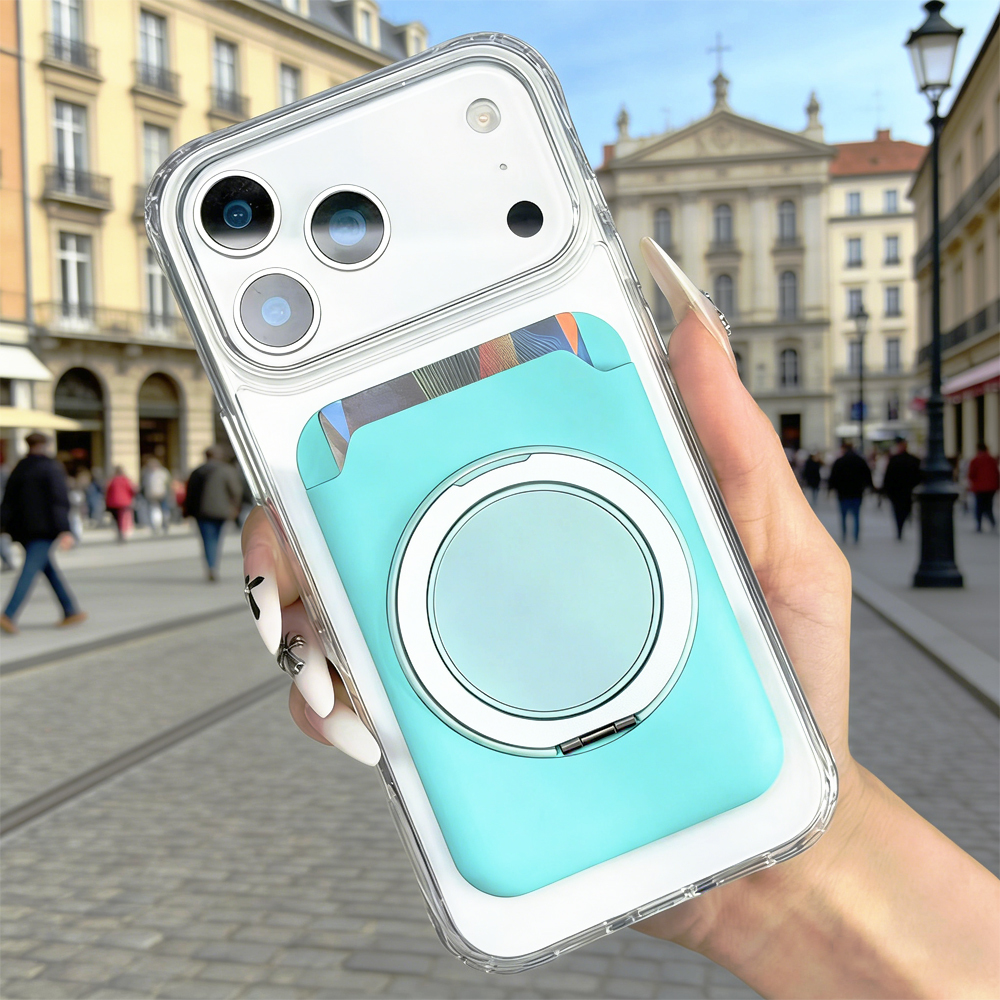 360 Degree Rotating Phone Card Wallet & Phone Stand Design 6 Color Avaliable Multi-Function Phone Stand