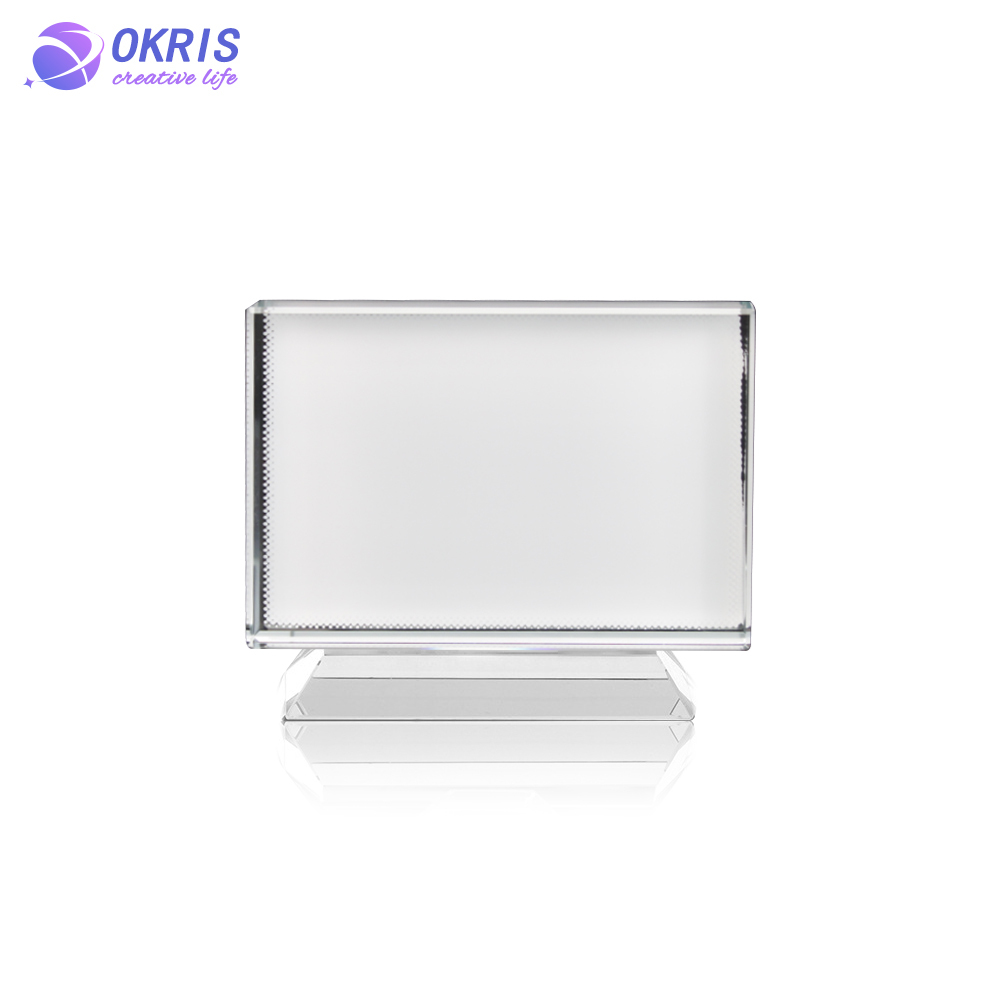 Sublimation Crystal Glass Photo Frame DIY Custom Photo Panel Desktop Decor Display Various Shapes Personalize Photo Gift Home Decor