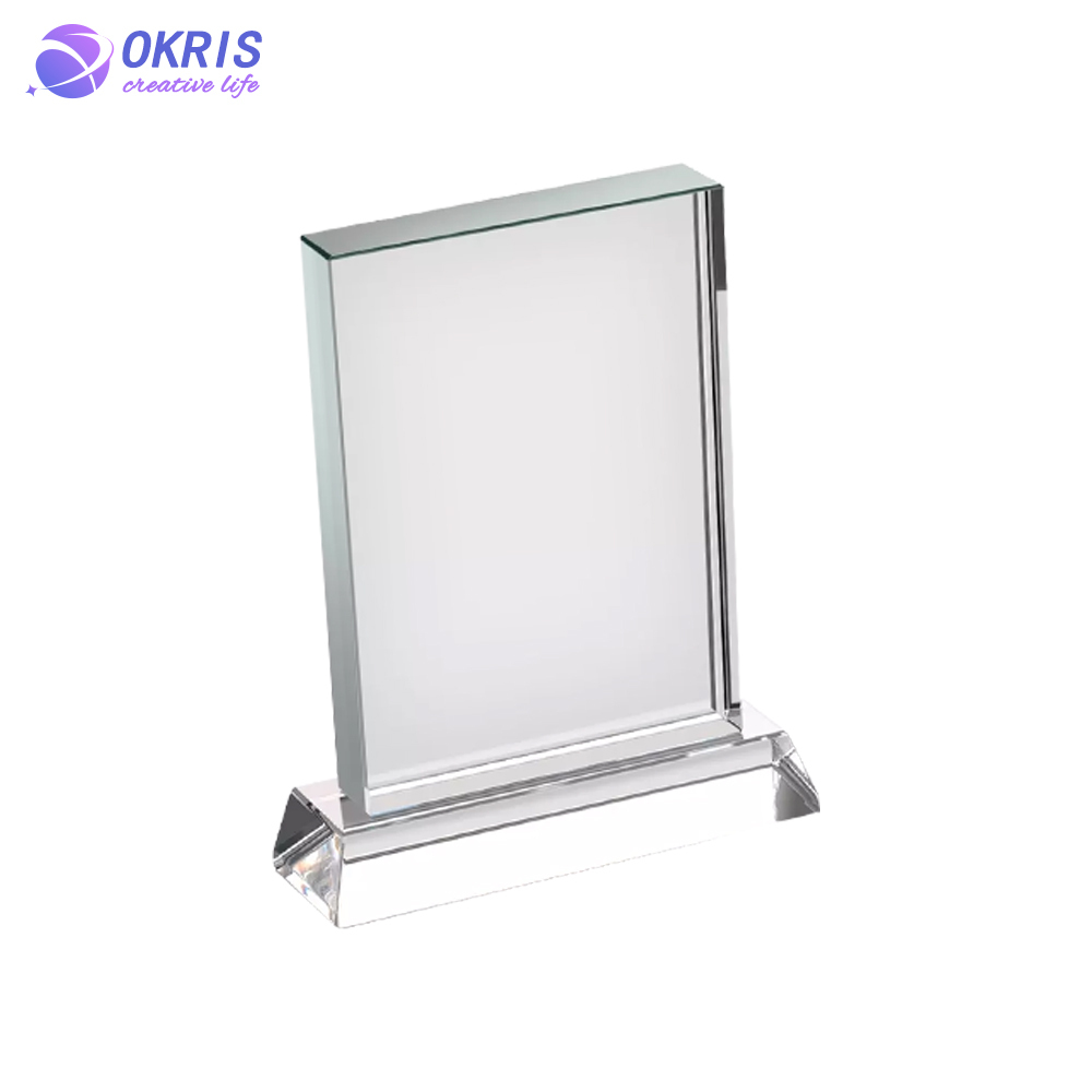 Sublimation Crystal Glass Photo Frame DIY Custom Photo Panel Desktop Decor Display Various Shapes Personalize Photo Gift Home Decor