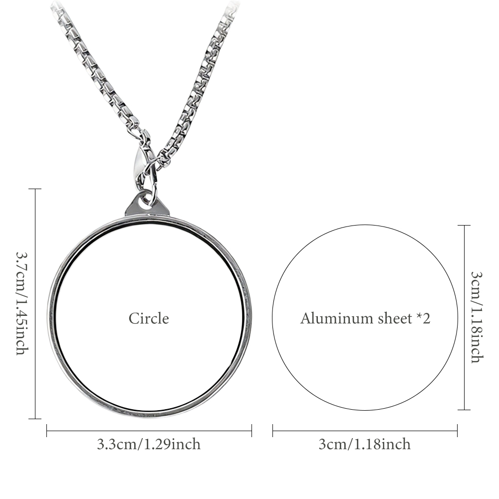 Wholesale Sublimation Necklace Custom Double Side Printing Necklace Personalized Jewelry Pendant for Women &Girls Memorial Gift