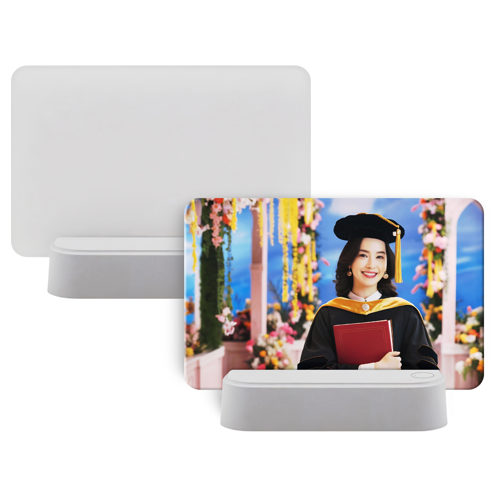 Wholesale Sublimation Photo Panel 7 Colors LED Light DIY Personalized Acrylic Photo Frame Memorial Gift