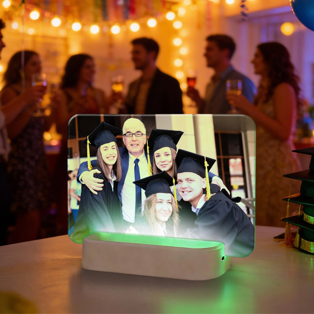 Wholesale Sublimation Photo Panel 7 Colors LED Light DIY Personalized Acrylic Photo Frame Memorial Gift