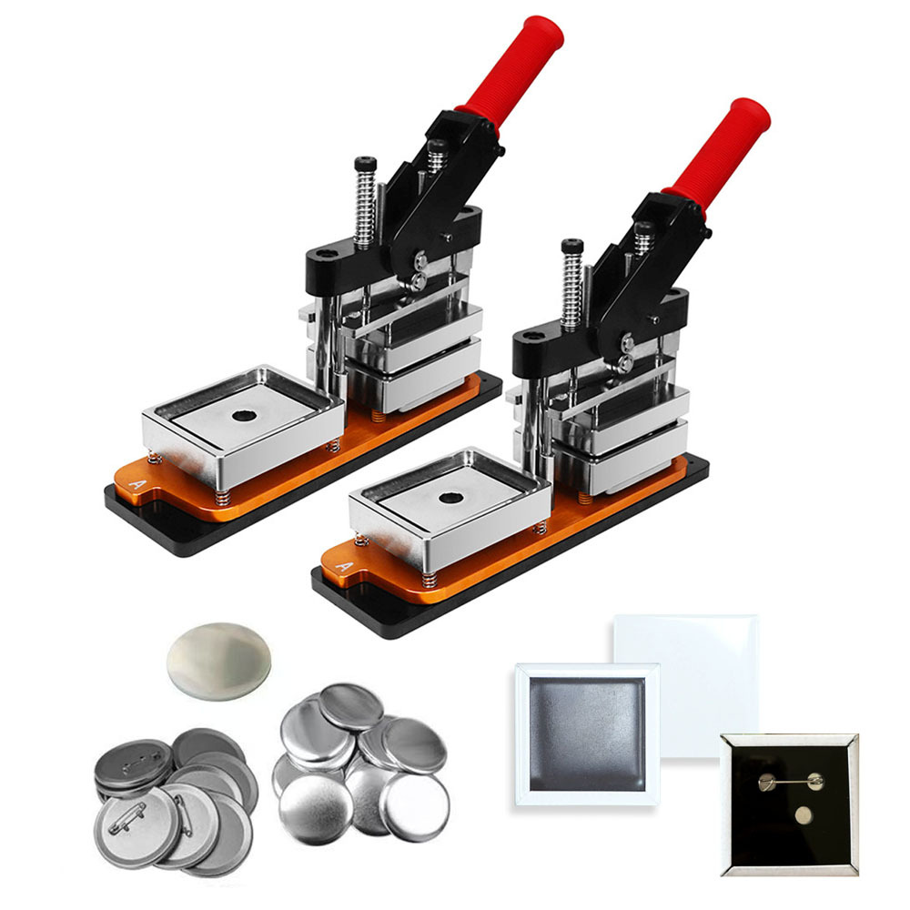 DIY Button Badge Maker Machine Fridge Magnet Metal Machine for Kids Crafting Custom Pin Maker Equipment Photo Badge Press Kit