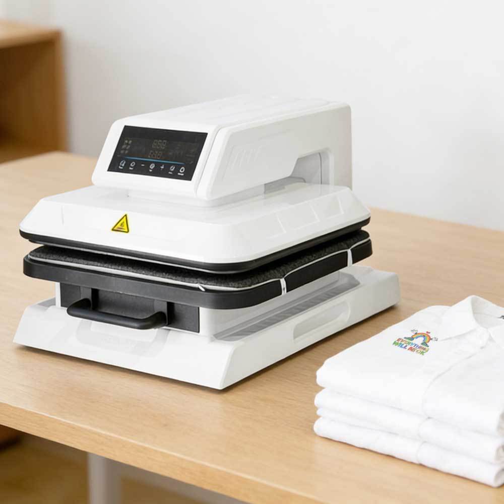 Sublimation Machine Multifunctional Automatic Flat Machine Adjustable Pressure Heat Press Machine for DIY Crafts Custom Printing