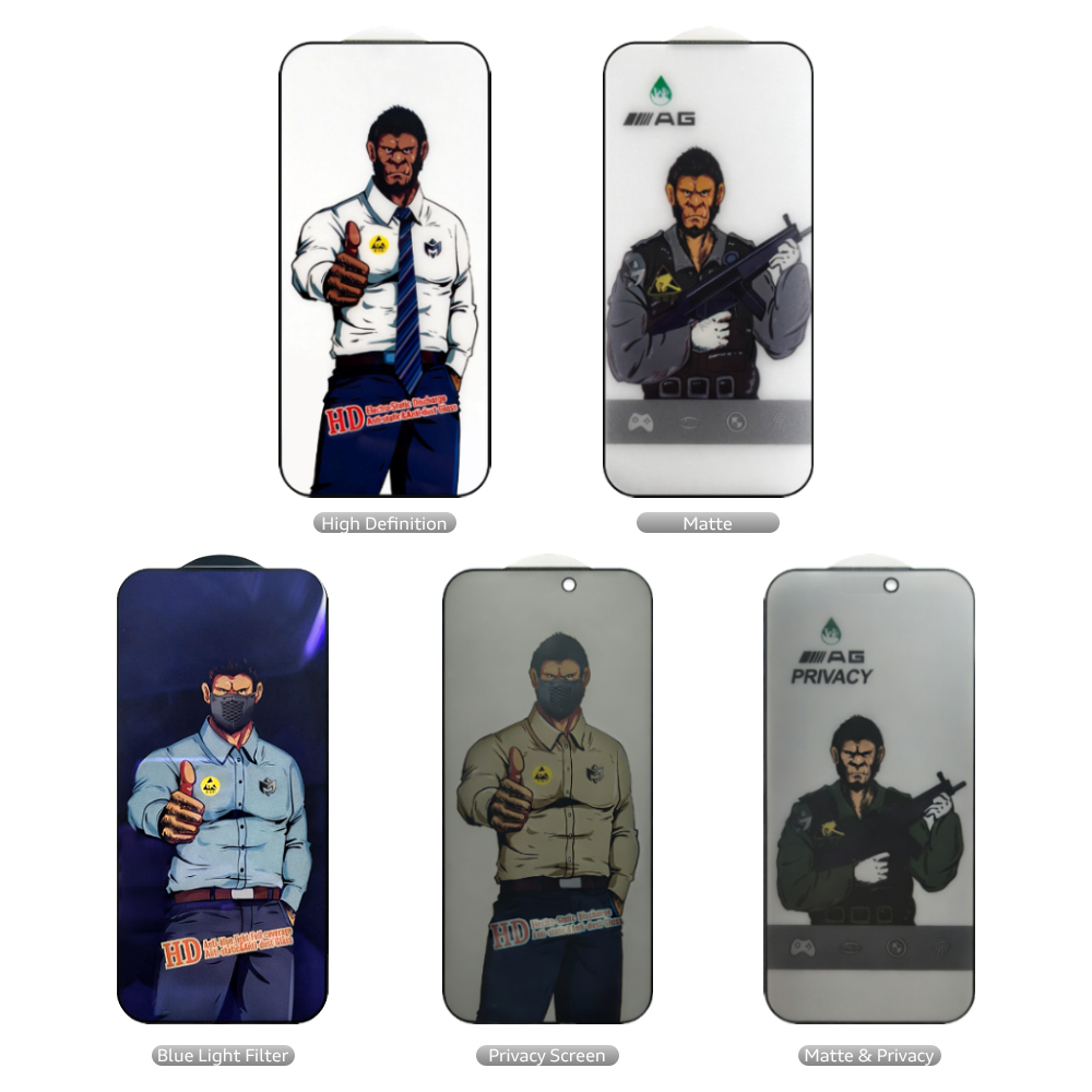 Bulk Pack Gorilla Glass Screen Protector for iPhone - 5 Styles & Models Available