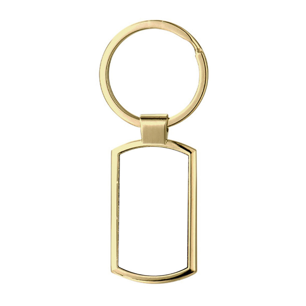 Sublimation Blanks Rectangle Keychain - DIY Custom Keyring with 3 Color Options (Silver/Gold/Rose Gold)