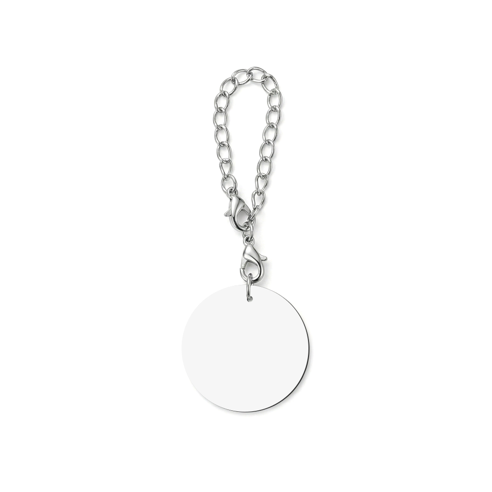 Bulk Sublimation Zinc Alloy Ornament Blanks - Gold/Silver Key Organizer Pendant for Mugs & Backpacks