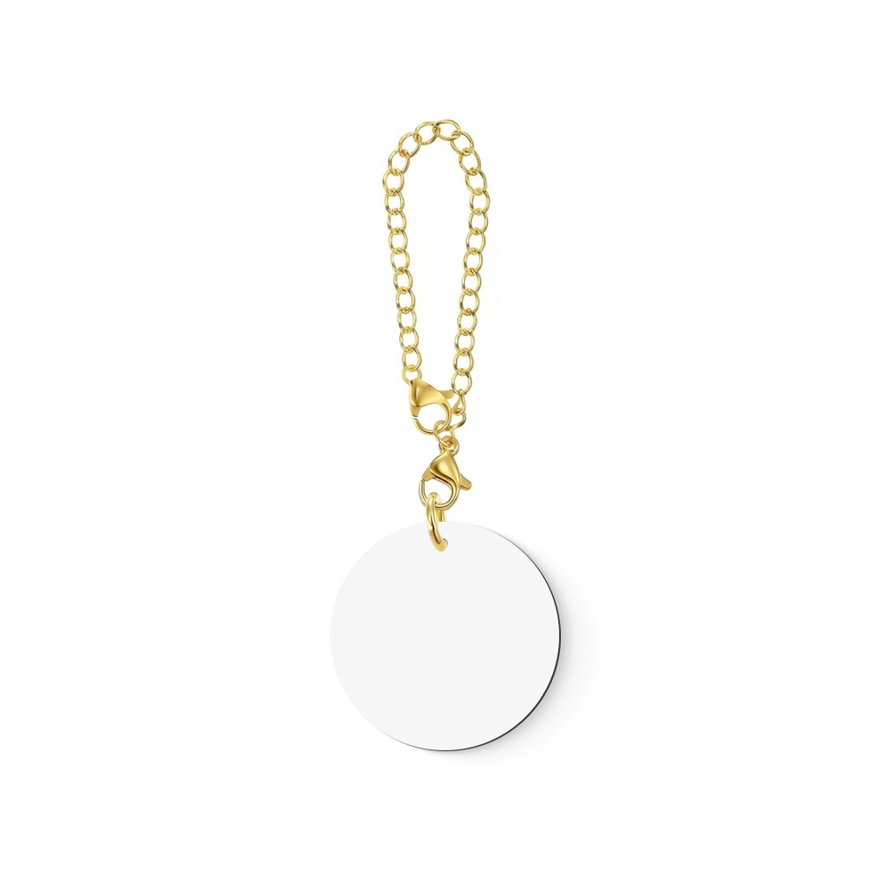 Bulk Sublimation Zinc Alloy Ornament Blanks - Gold/Silver Key Organizer Pendant for Mugs & Backpacks