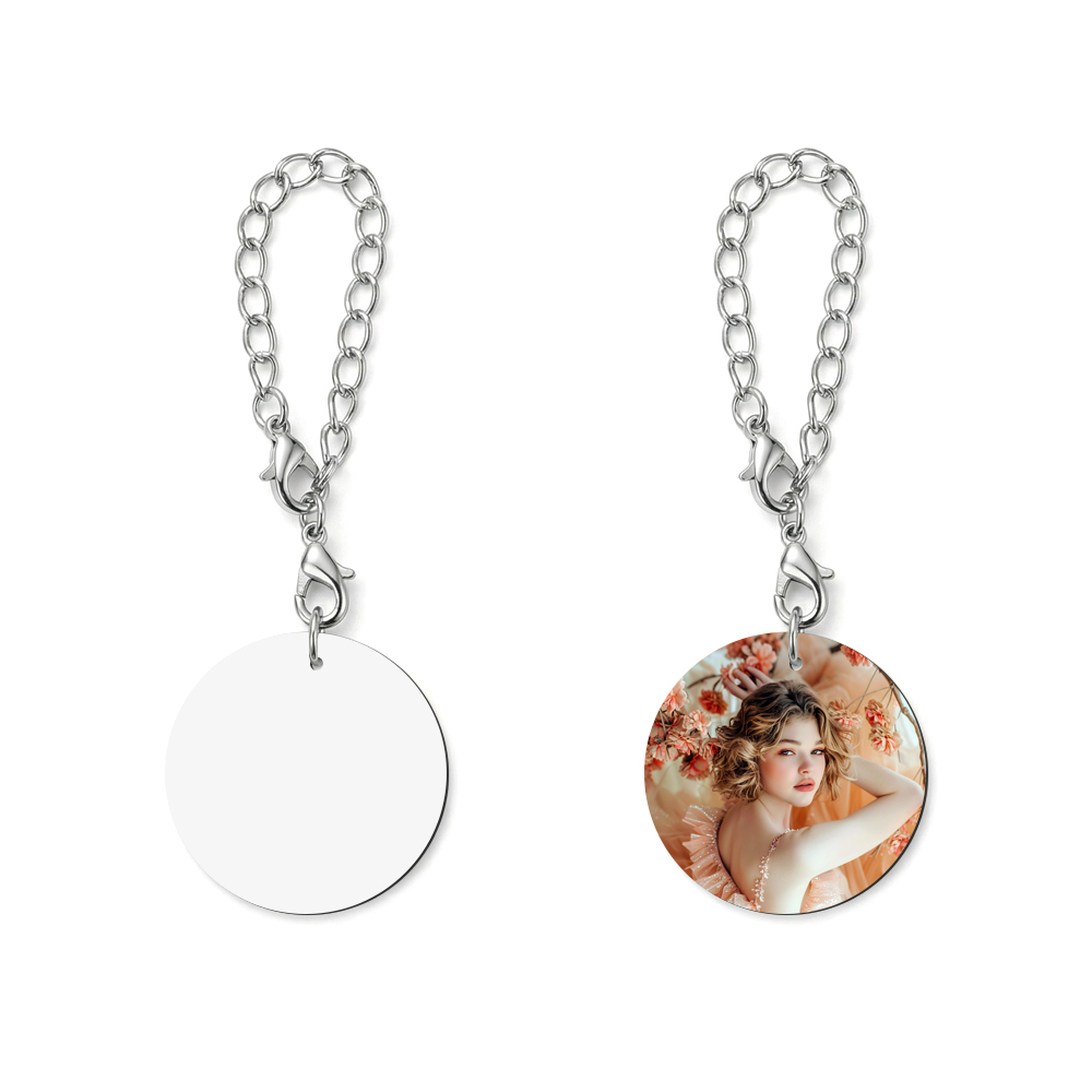 Bulk Sublimation Zinc Alloy Ornament Blanks - Gold/Silver Key Organizer Pendant for Mugs & Backpacks