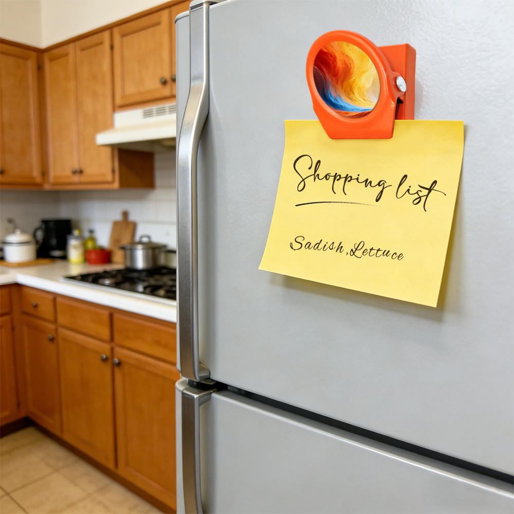 Customizable Sublimation Fridge Magnet Clip Blank - DIY Magnetic Clip for Whiteboard, Blackboard & Home Office with 7 Color Options