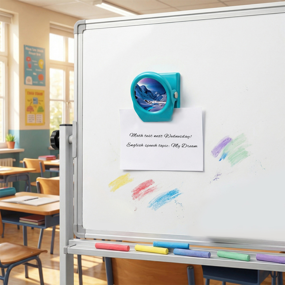 Customizable Sublimation Fridge Magnet Clip Blank - DIY Magnetic Clip for Whiteboard, Blackboard & Home Office with 7 Color Options