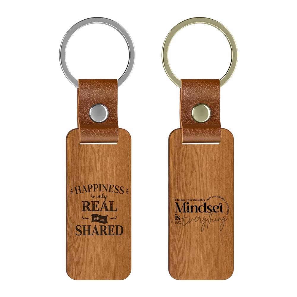 Personalized Laser Engraving Wooden Keychain Blanks - DIY Custom Key Organizer for Memorial Gifts & Keepsakes