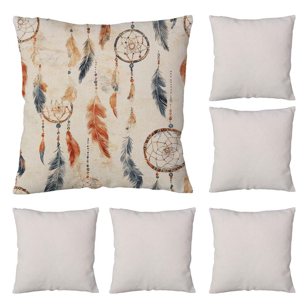 Custom Sublimation Pillow Case Blanks DIY Durable & Washable Cotton Linen Cushion Case for Home Supplies/Sofa Decor